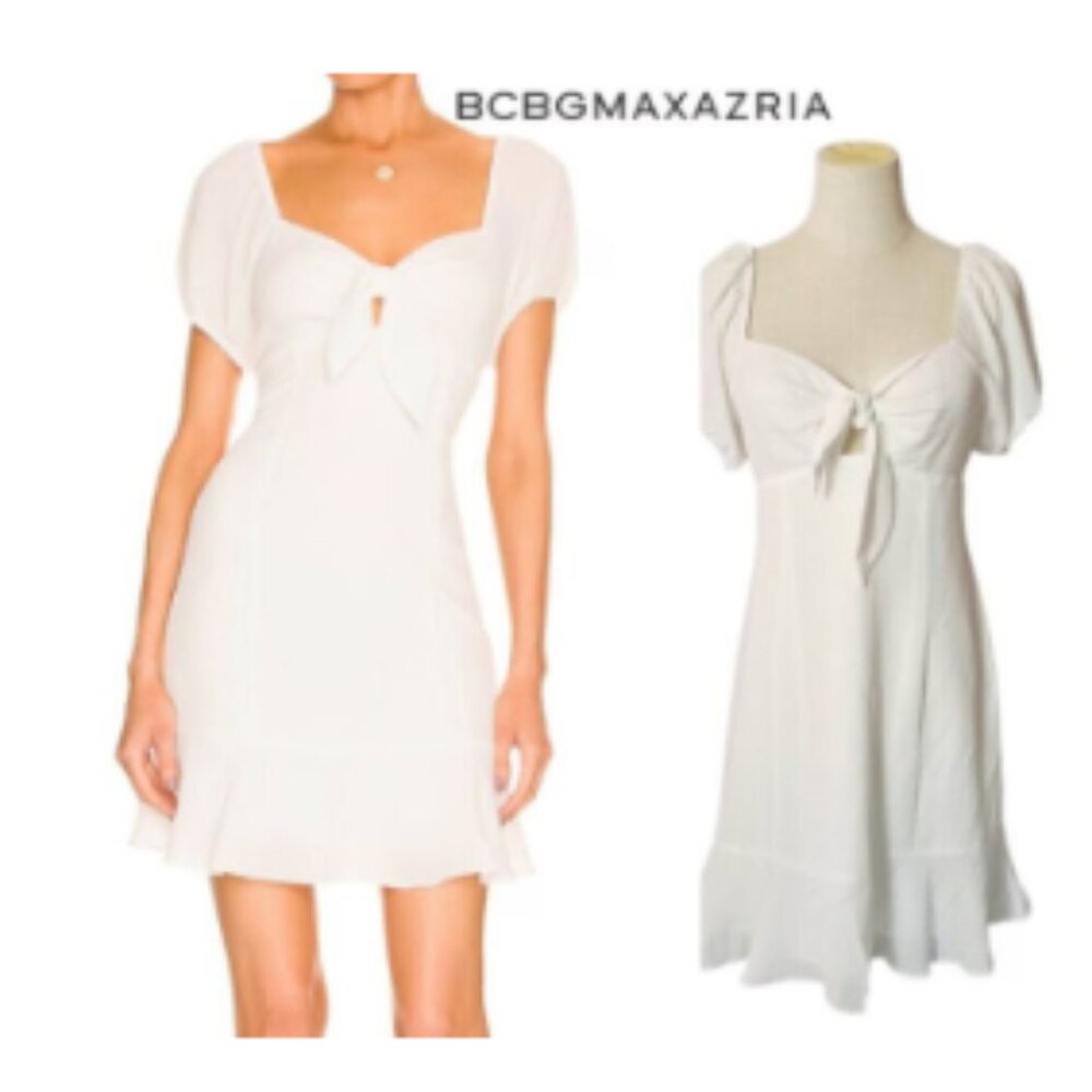 BCBGeneration Off White Puff Sleeve Dress  From Revolve Size Small